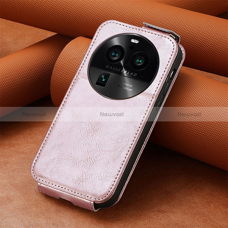 Leather Case Flip Cover Vertical S01D for Oppo Find X6 Pro 5G