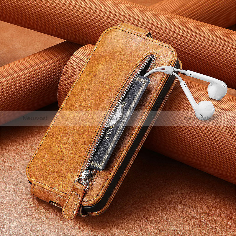 Leather Case Flip Cover Vertical S01D for Samsung Galaxy S24 Ultra 5G