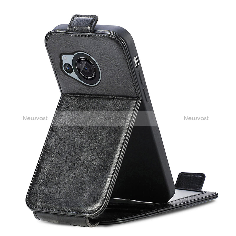 Leather Case Flip Cover Vertical S01D for Sharp Aquos R8