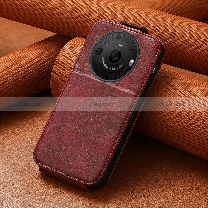 Leather Case Flip Cover Vertical S01D for Sharp Aquos R8 Pro