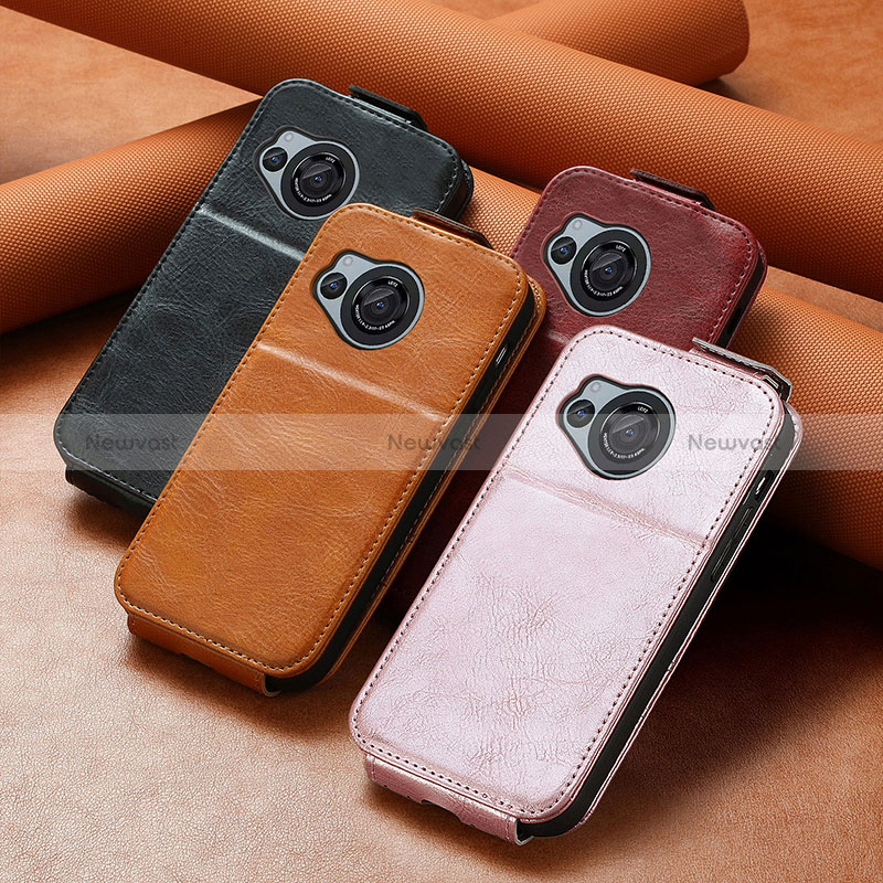 Leather Case Flip Cover Vertical S01D for Sharp Aquos R8s