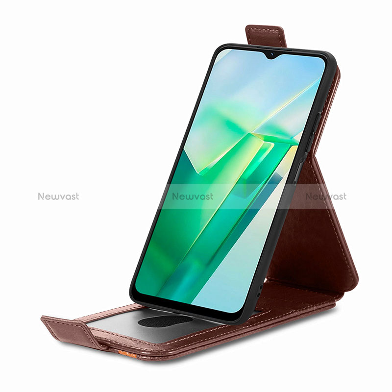 Leather Case Flip Cover Vertical S01D for Vivo T2x 5G