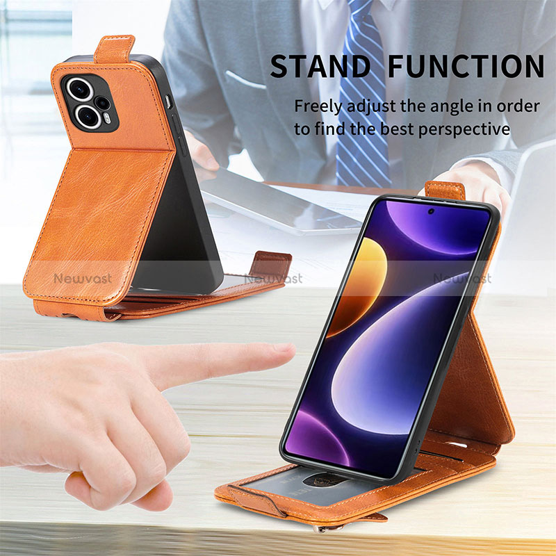 Leather Case Flip Cover Vertical S01D for Xiaomi Poco F5 5G