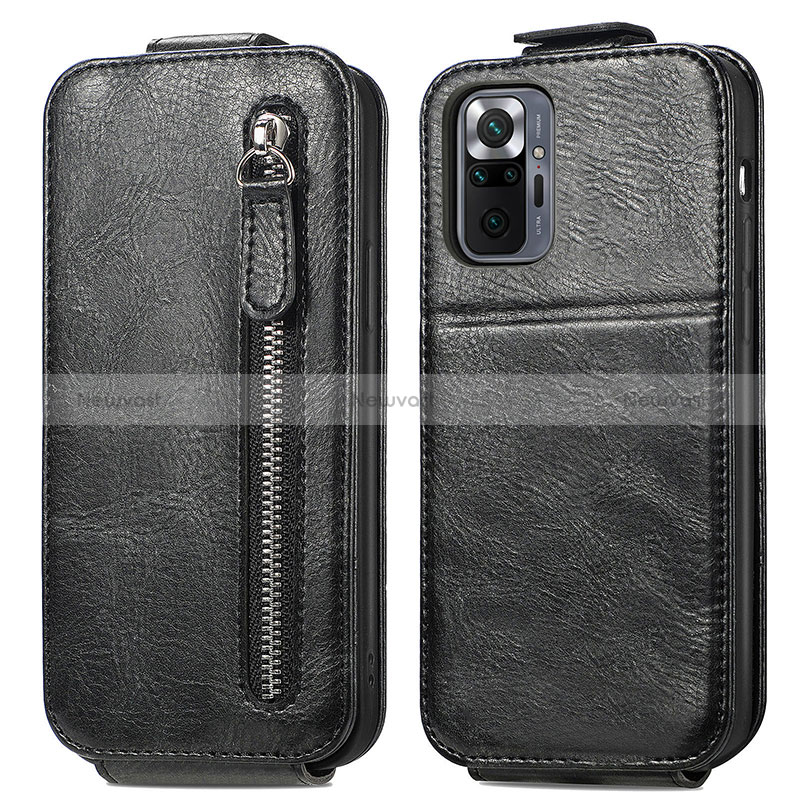Leather Case Flip Cover Vertical S01D for Xiaomi Redmi Note 10 Pro 4G Black