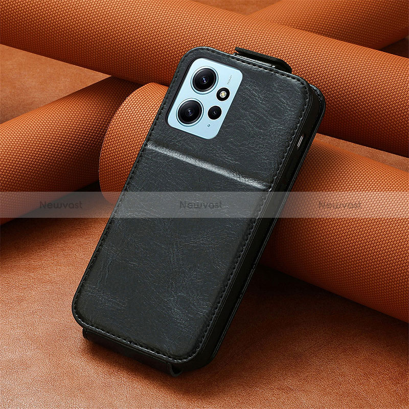 Leather Case Flip Cover Vertical S01D for Xiaomi Redmi Note 12 4G Black