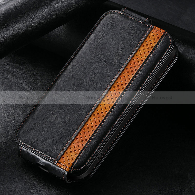 Leather Case Flip Cover Vertical S02D for Huawei Enjoy 50 Pro Black