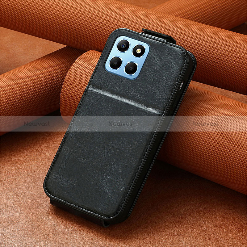 Leather Case Flip Cover Vertical S02D for Huawei Honor 70 Lite 5G Black