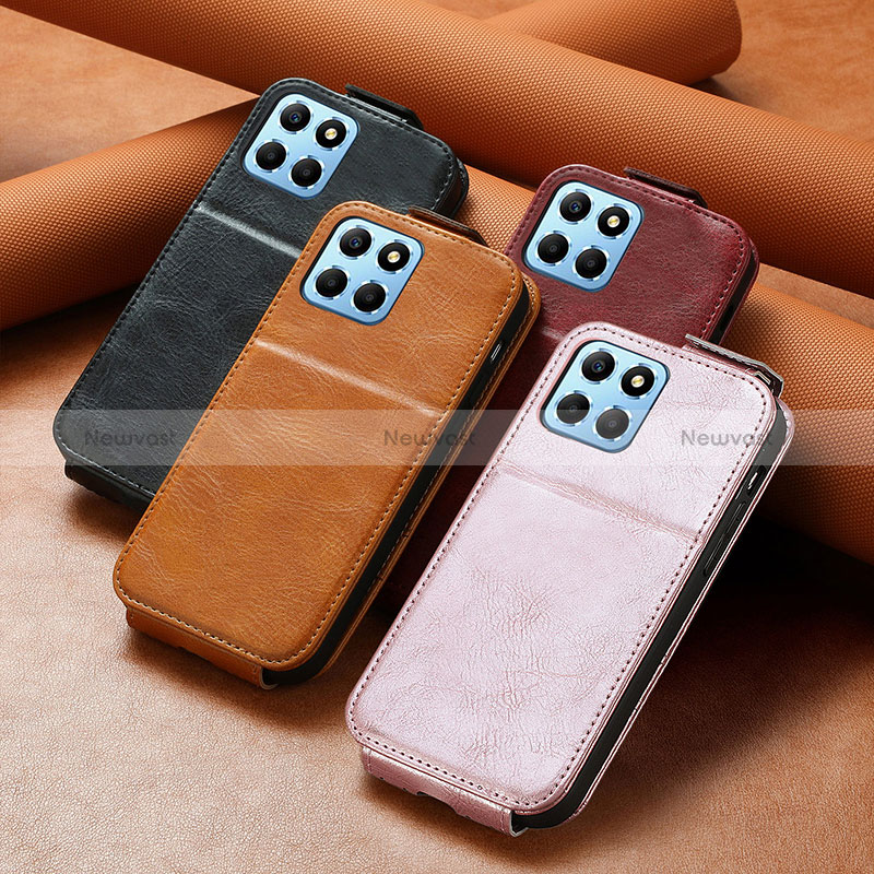 Leather Case Flip Cover Vertical S02D for Huawei Honor X6 5G