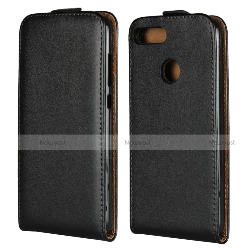 Leather Case Flip Cover Vertical V01 for Huawei Honor 9 Lite Black