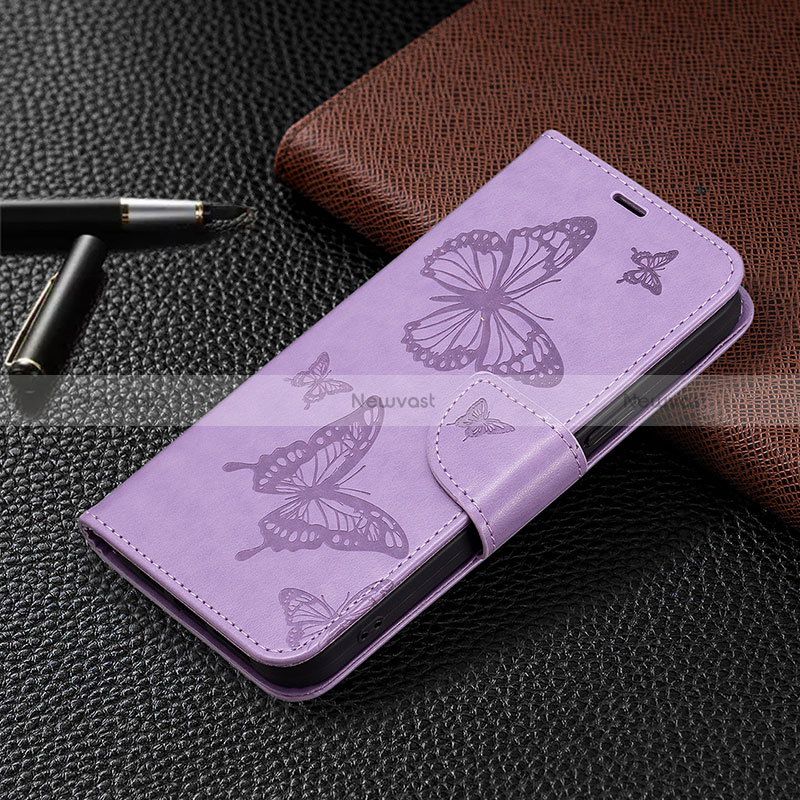 Leather Case Stands Butterfly Flip Cover Holder B01F for Huawei Honor X7a