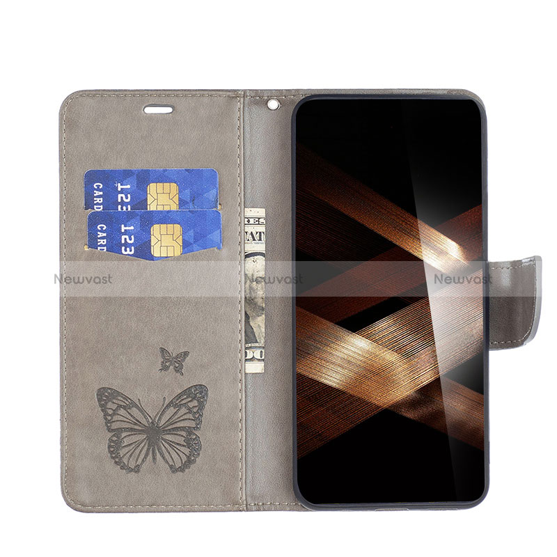 Leather Case Stands Butterfly Flip Cover Holder B01F for Huawei Honor X7a