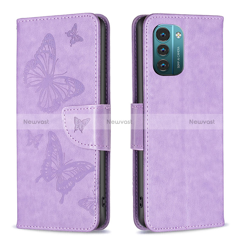 Leather Case Stands Butterfly Flip Cover Holder B01F for Nokia G11