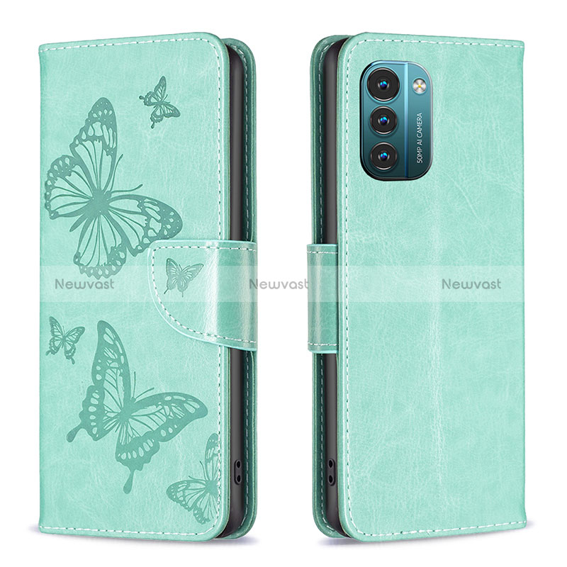 Leather Case Stands Butterfly Flip Cover Holder B01F for Nokia G21