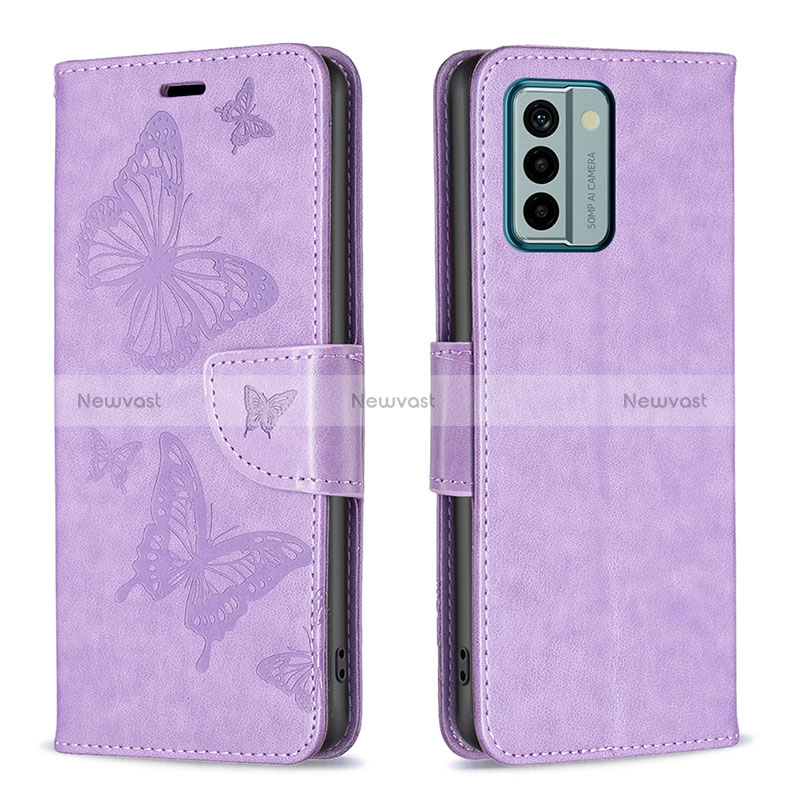 Leather Case Stands Butterfly Flip Cover Holder B01F for Nokia G22