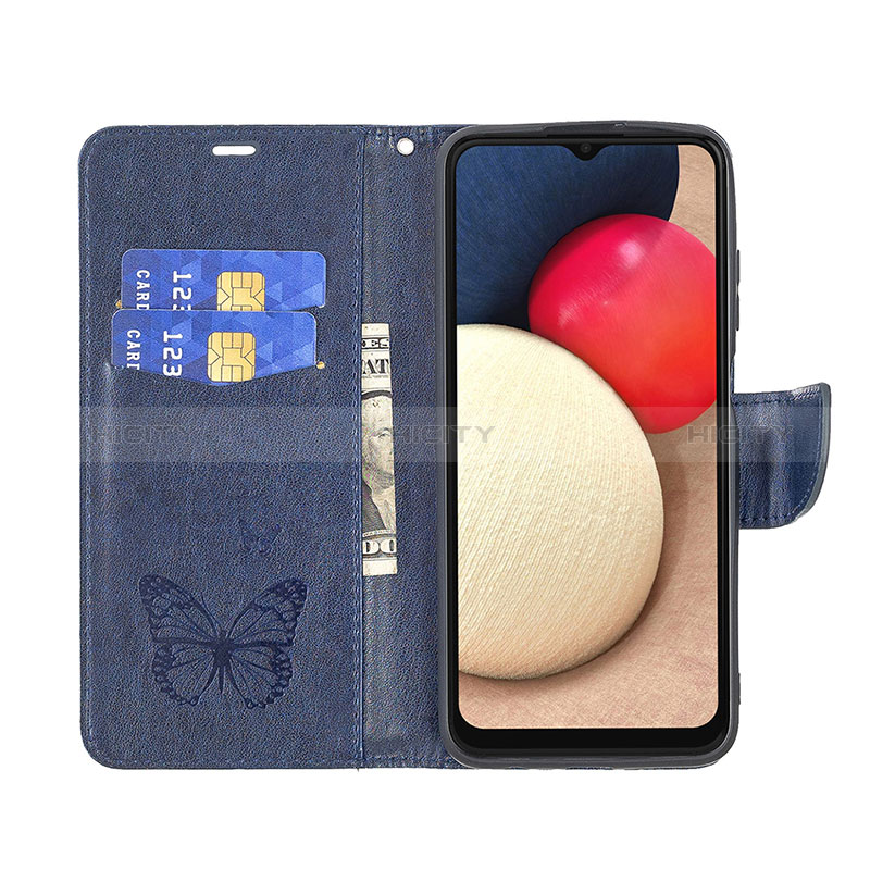 Leather Case Stands Butterfly Flip Cover Holder B01F for Samsung Galaxy A03s