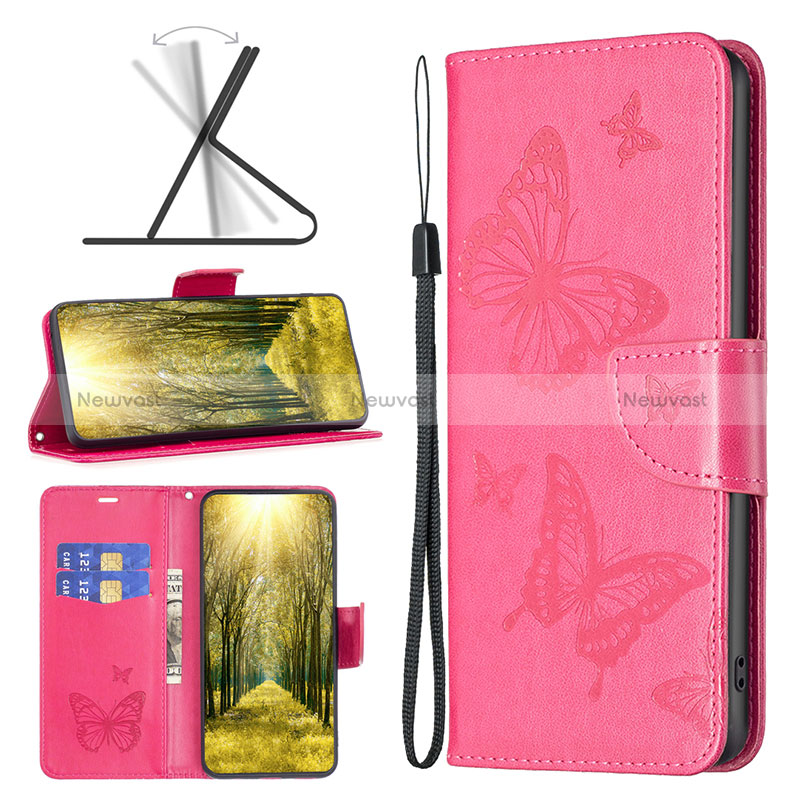 Leather Case Stands Butterfly Flip Cover Holder B01F for Samsung Galaxy A04 4G