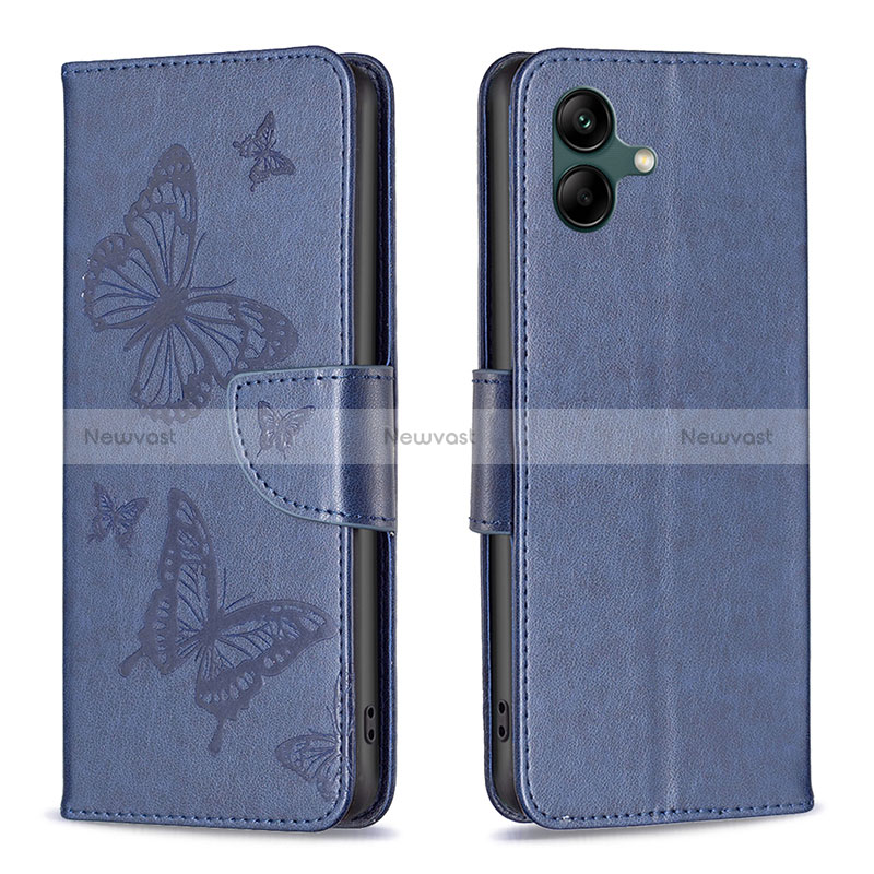 Leather Case Stands Butterfly Flip Cover Holder B01F for Samsung Galaxy A04 4G