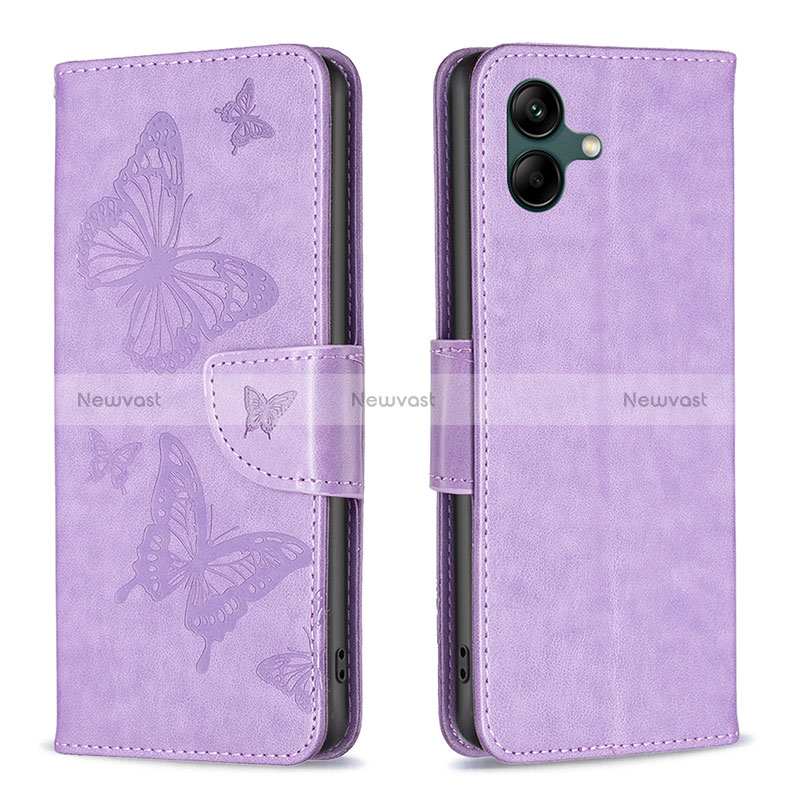 Leather Case Stands Butterfly Flip Cover Holder B01F for Samsung Galaxy A04 4G