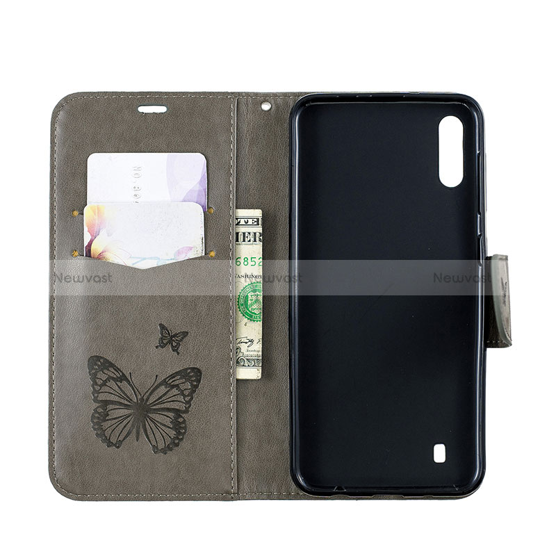 Leather Case Stands Butterfly Flip Cover Holder B01F for Samsung Galaxy A10