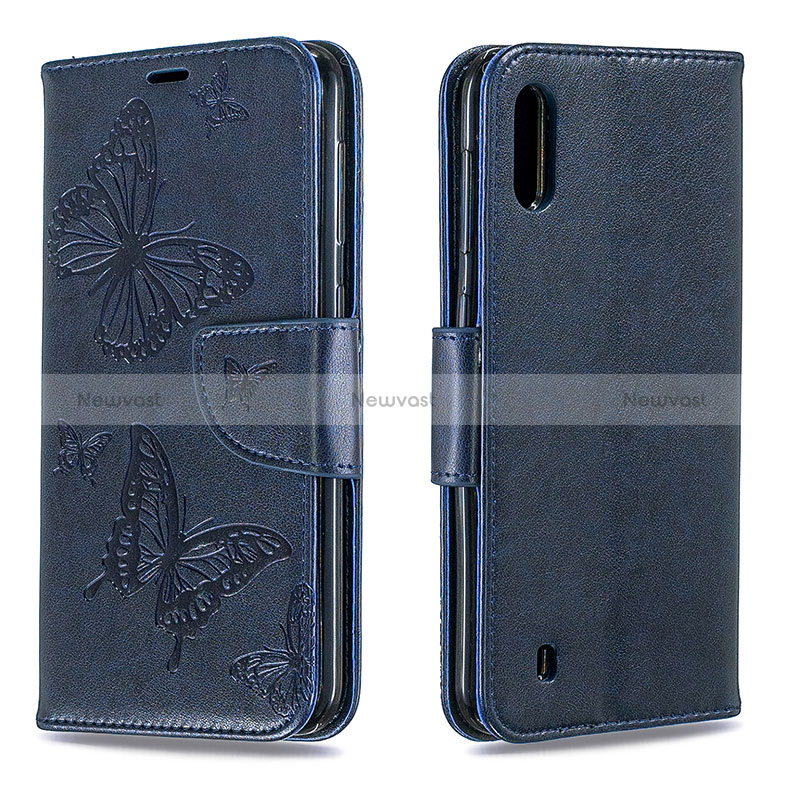 Leather Case Stands Butterfly Flip Cover Holder B01F for Samsung Galaxy A10