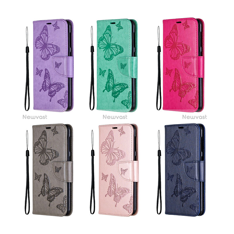 Leather Case Stands Butterfly Flip Cover Holder B01F for Samsung Galaxy A10