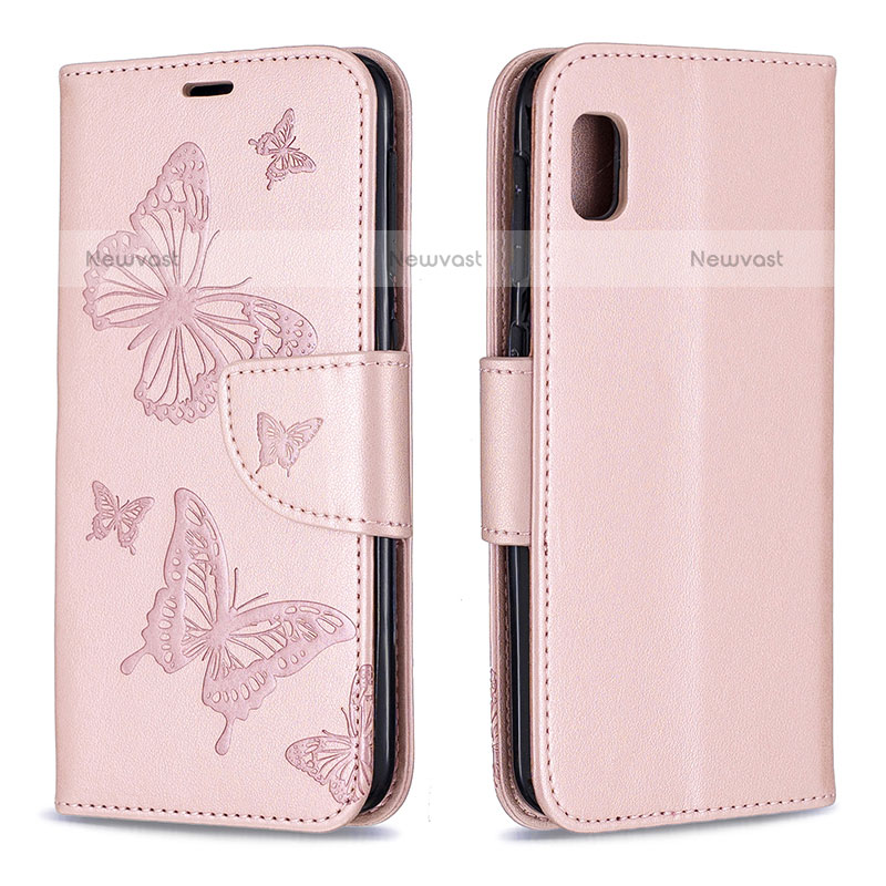 Leather Case Stands Butterfly Flip Cover Holder B01F for Samsung Galaxy A10e