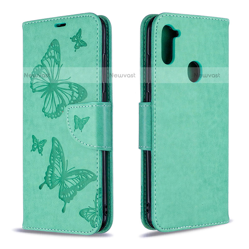 Leather Case Stands Butterfly Flip Cover Holder B01F for Samsung Galaxy A11