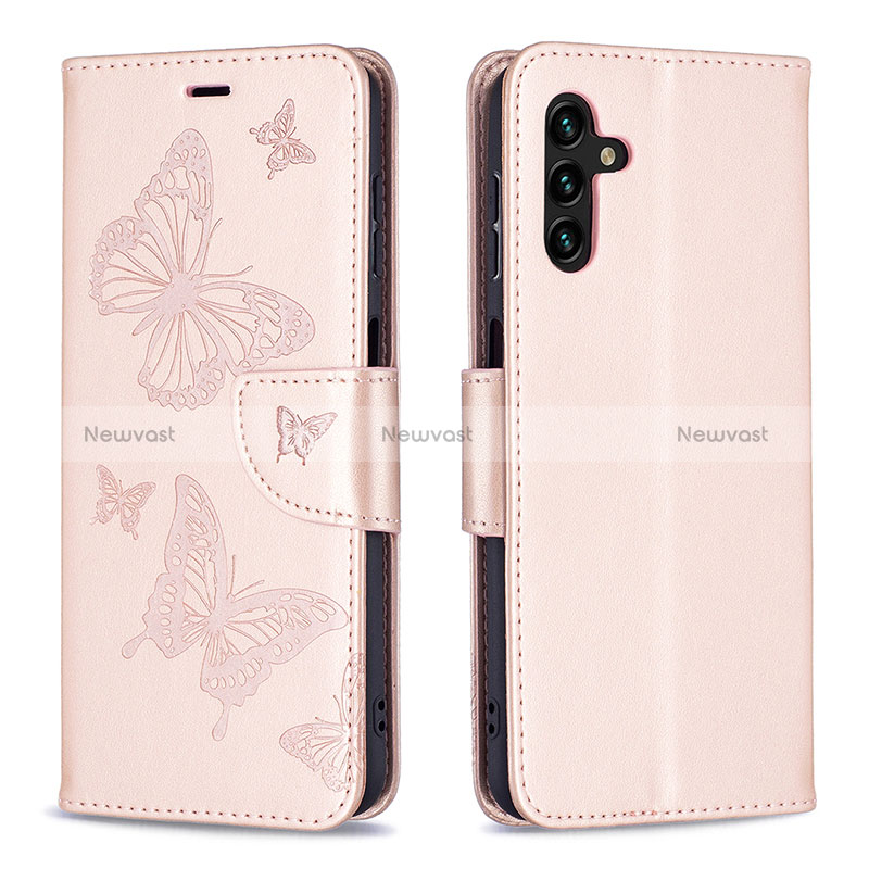 Leather Case Stands Butterfly Flip Cover Holder B01F for Samsung Galaxy A13 5G