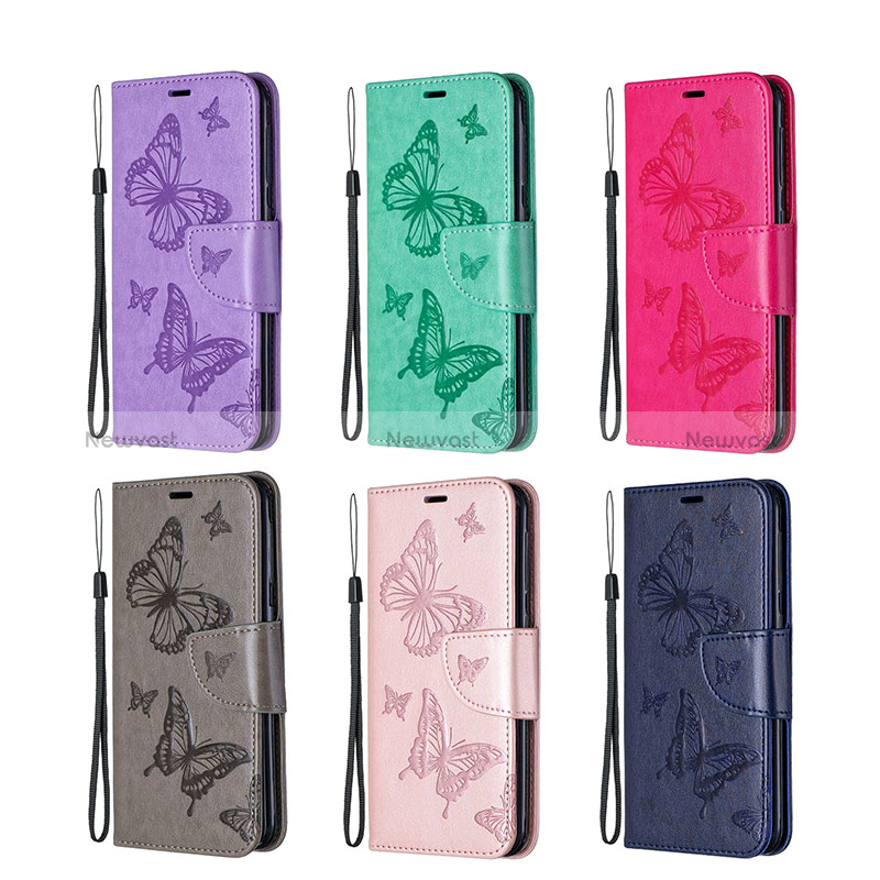 Leather Case Stands Butterfly Flip Cover Holder B01F for Samsung Galaxy A20e