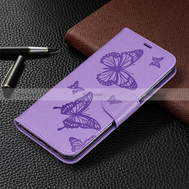 Leather Case Stands Butterfly Flip Cover Holder B01F for Samsung Galaxy A20s