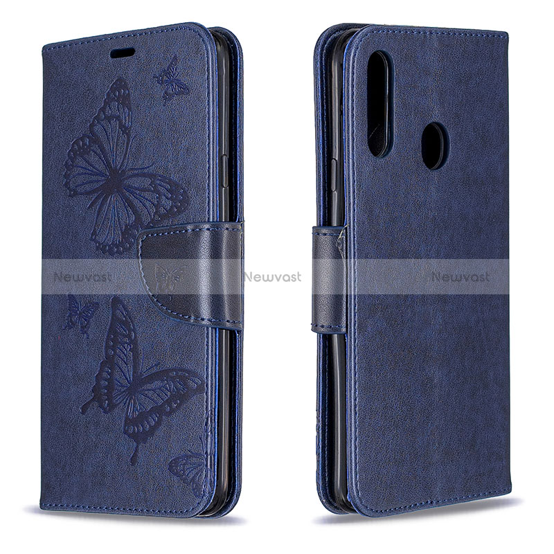 Leather Case Stands Butterfly Flip Cover Holder B01F for Samsung Galaxy A20s