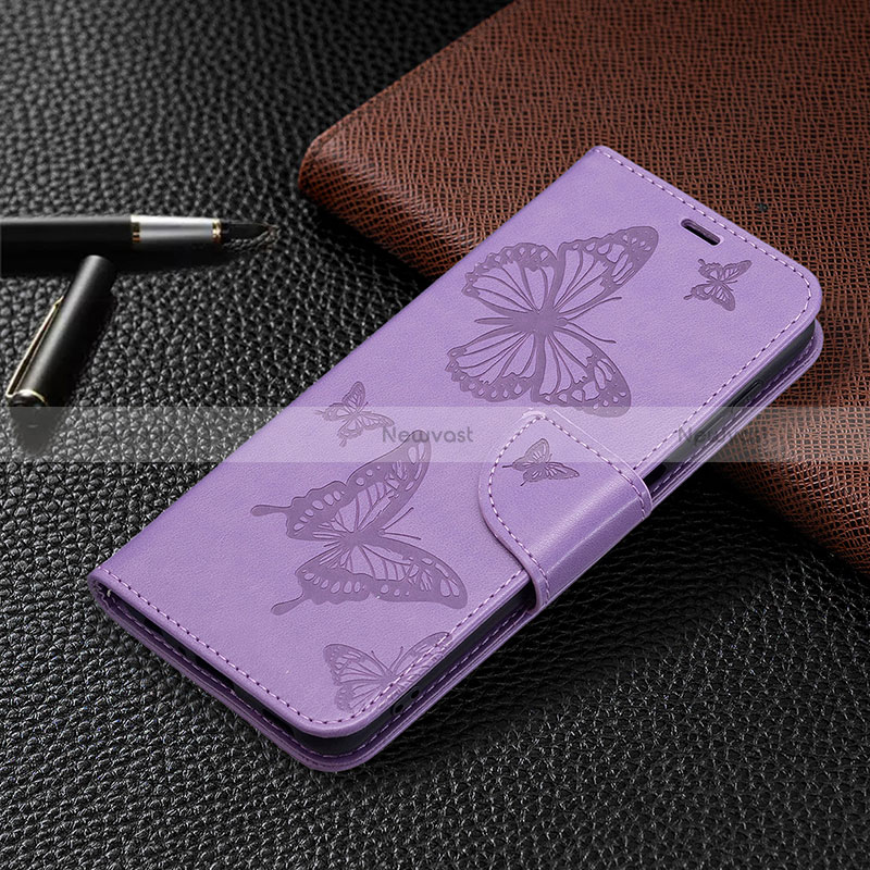 Leather Case Stands Butterfly Flip Cover Holder B01F for Samsung Galaxy A22 4G