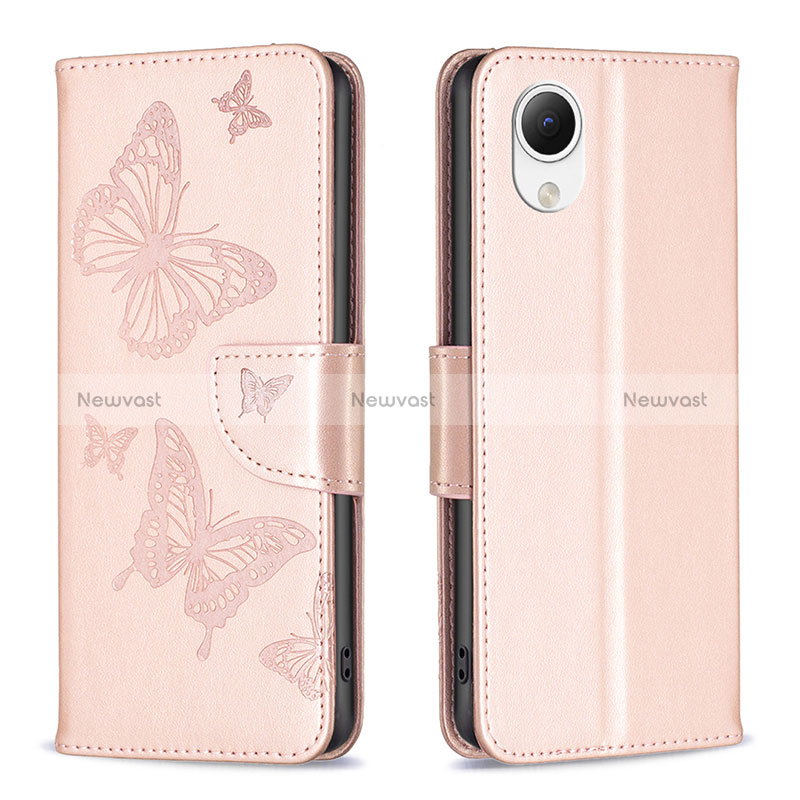 Leather Case Stands Butterfly Flip Cover Holder B01F for Samsung Galaxy A23 5G SC-56C