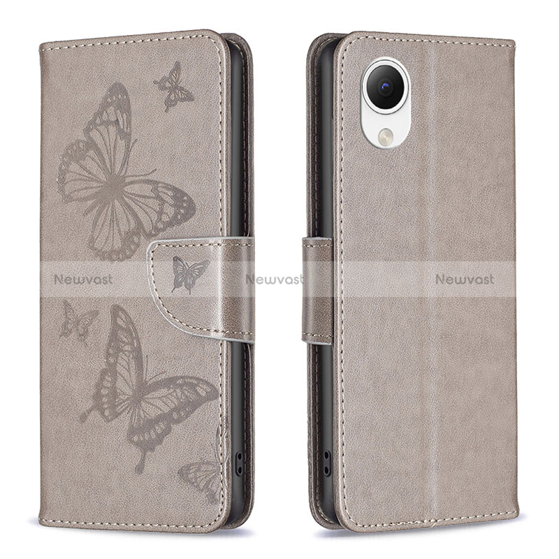 Leather Case Stands Butterfly Flip Cover Holder B01F for Samsung Galaxy A23 5G SC-56C