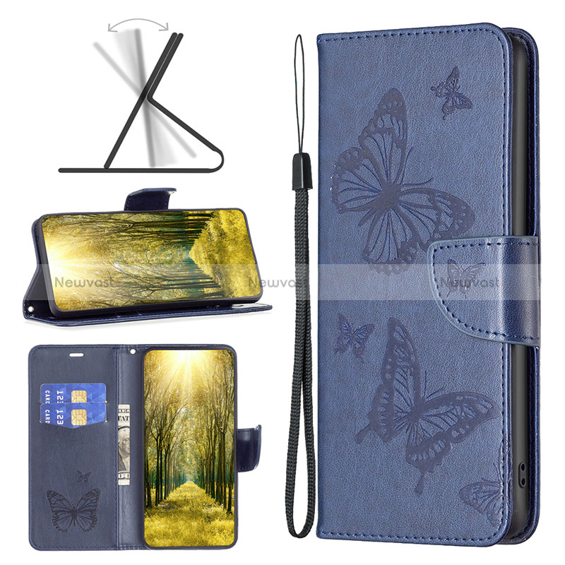 Leather Case Stands Butterfly Flip Cover Holder B01F for Samsung Galaxy A23s