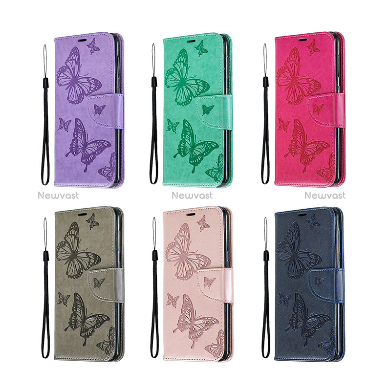 Leather Case Stands Butterfly Flip Cover Holder B01F for Samsung Galaxy A30