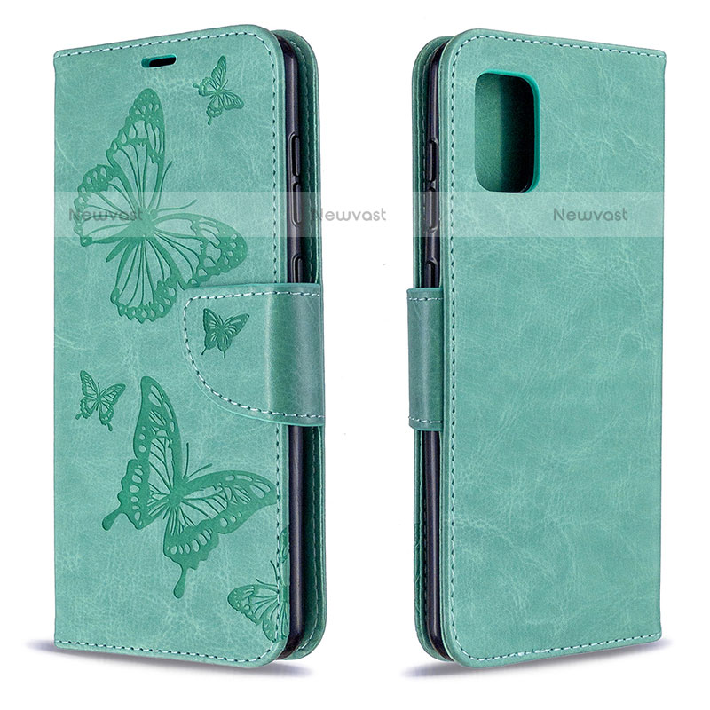 Leather Case Stands Butterfly Flip Cover Holder B01F for Samsung Galaxy A31