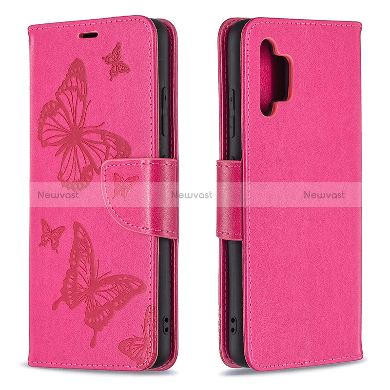 Leather Case Stands Butterfly Flip Cover Holder B01F for Samsung Galaxy A32 4G