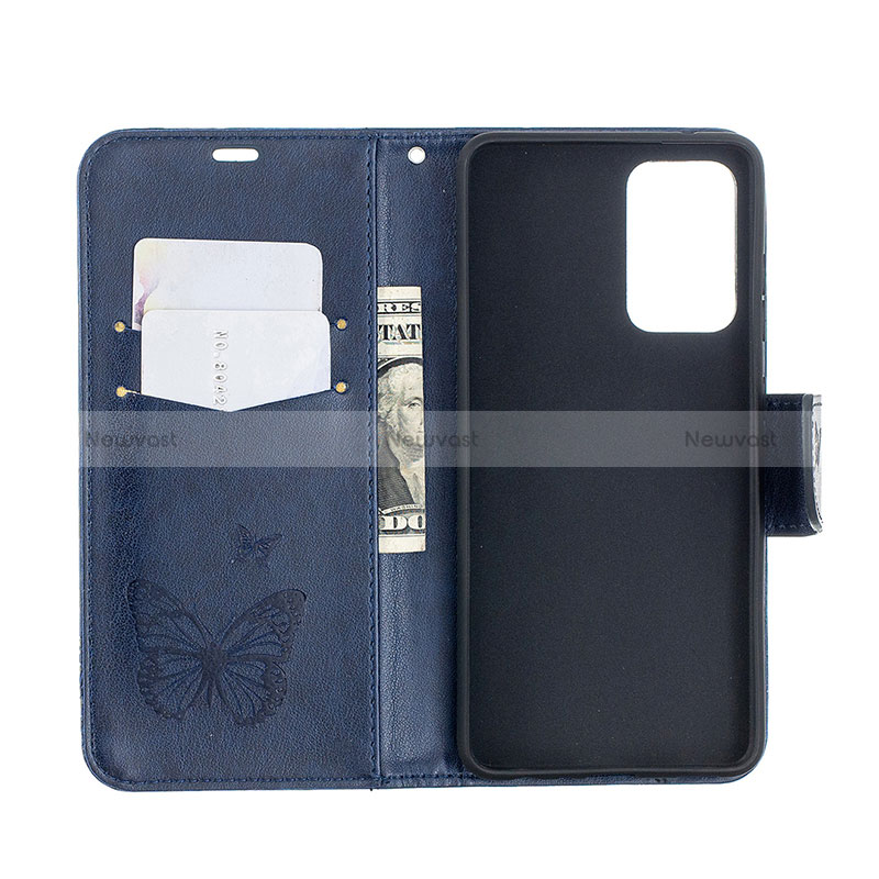 Leather Case Stands Butterfly Flip Cover Holder B01F for Samsung Galaxy A52 4G