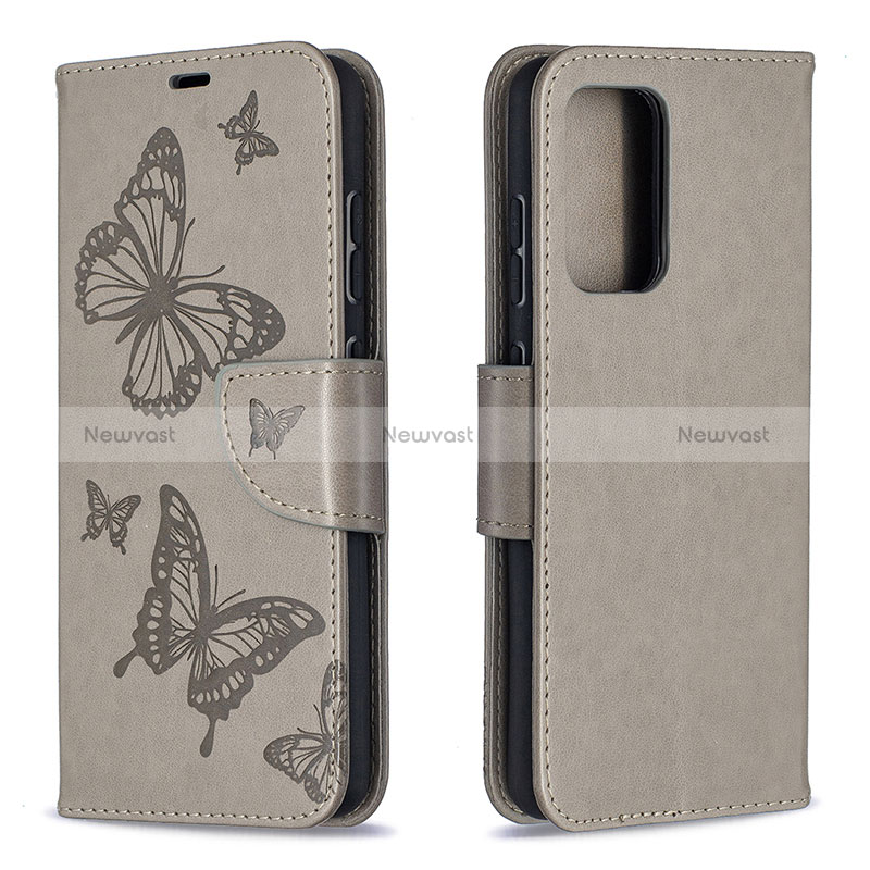 Leather Case Stands Butterfly Flip Cover Holder B01F for Samsung Galaxy A52 4G