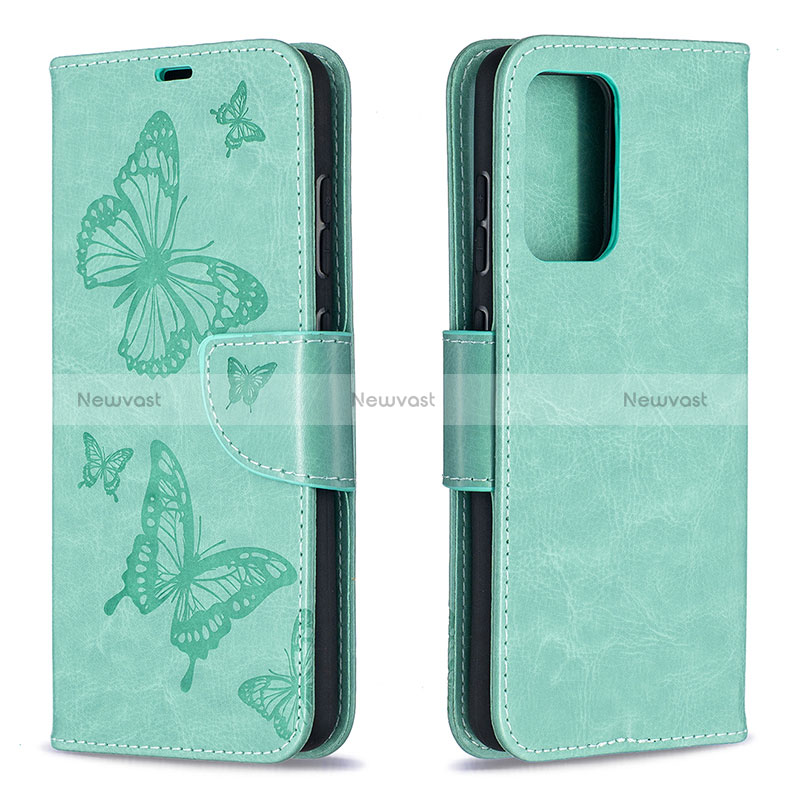 Leather Case Stands Butterfly Flip Cover Holder B01F for Samsung Galaxy A52 4G