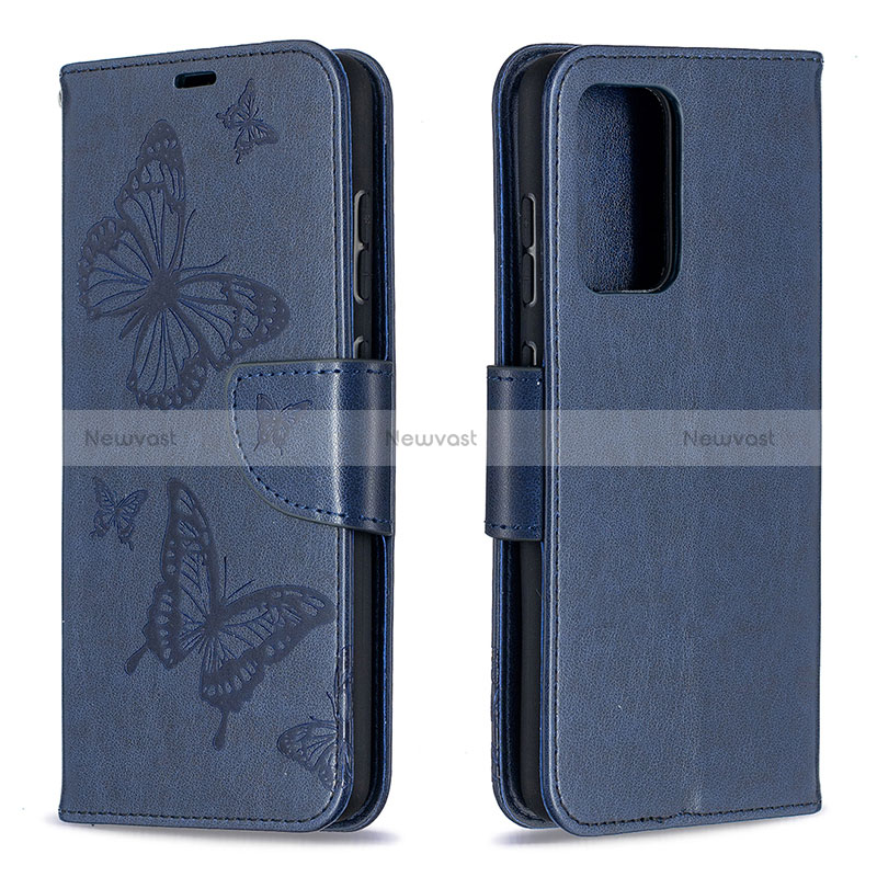 Leather Case Stands Butterfly Flip Cover Holder B01F for Samsung Galaxy A52s 5G