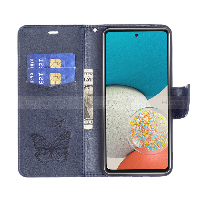 Leather Case Stands Butterfly Flip Cover Holder B01F for Samsung Galaxy A53 5G