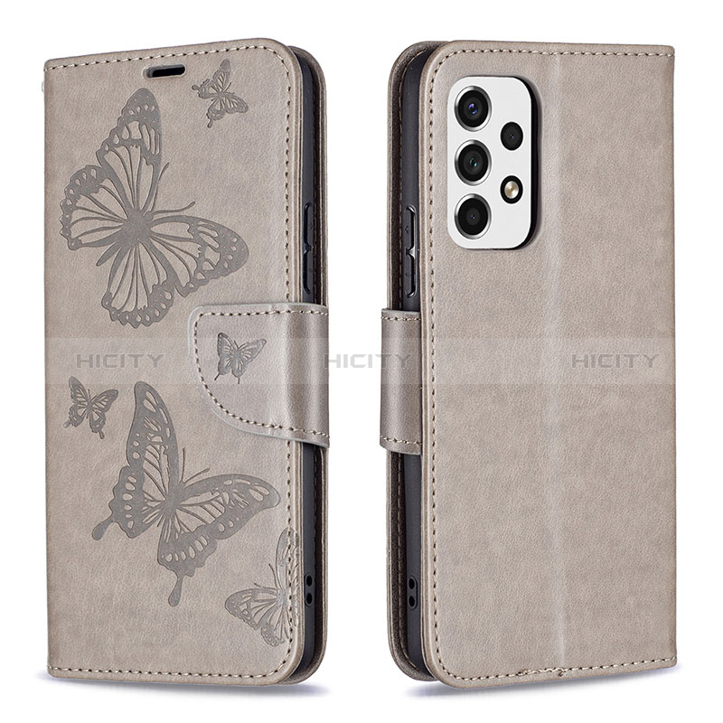 Leather Case Stands Butterfly Flip Cover Holder B01F for Samsung Galaxy A53 5G