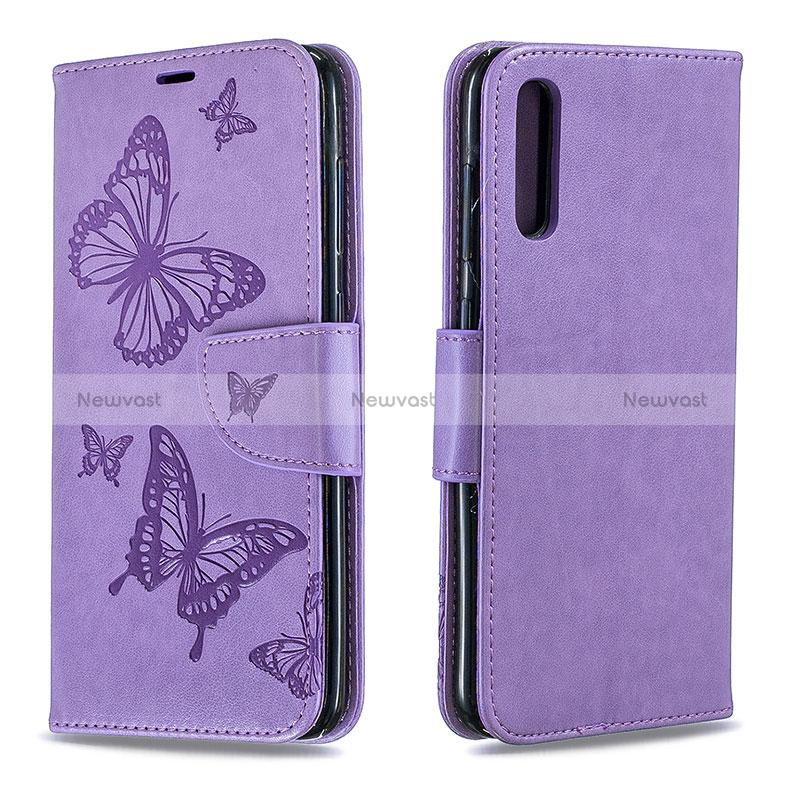 Leather Case Stands Butterfly Flip Cover Holder B01F for Samsung Galaxy A70