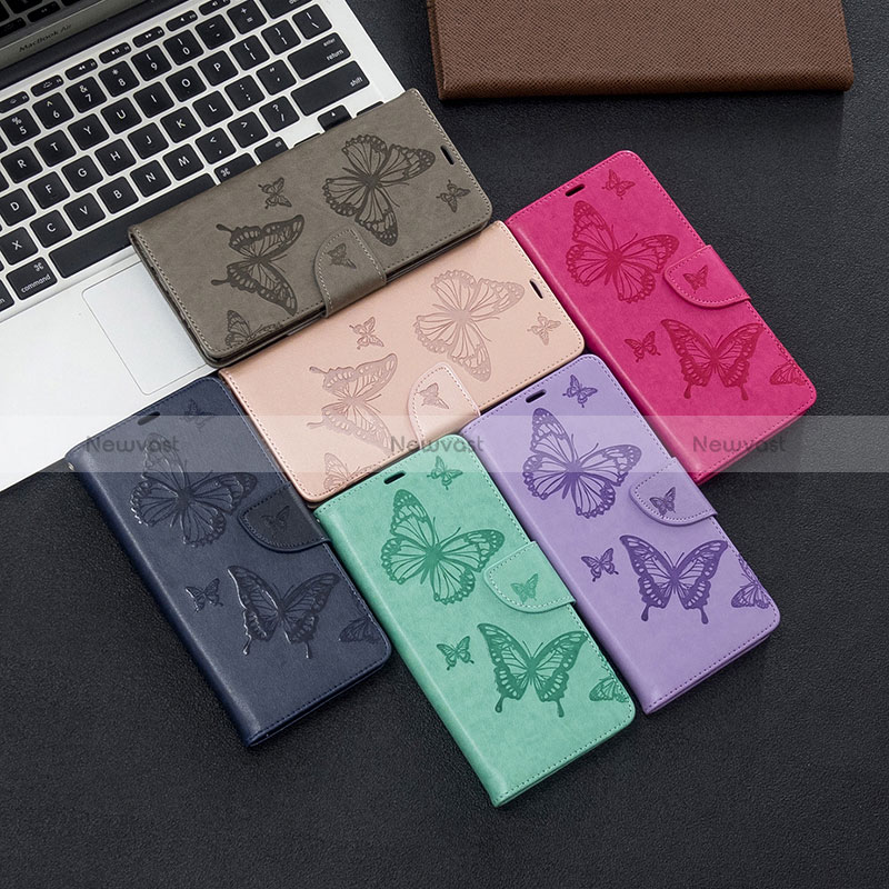 Leather Case Stands Butterfly Flip Cover Holder B01F for Samsung Galaxy A71 5G