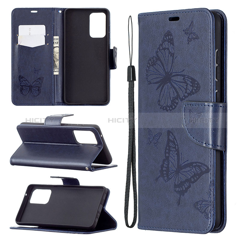 Leather Case Stands Butterfly Flip Cover Holder B01F for Samsung Galaxy A72 4G