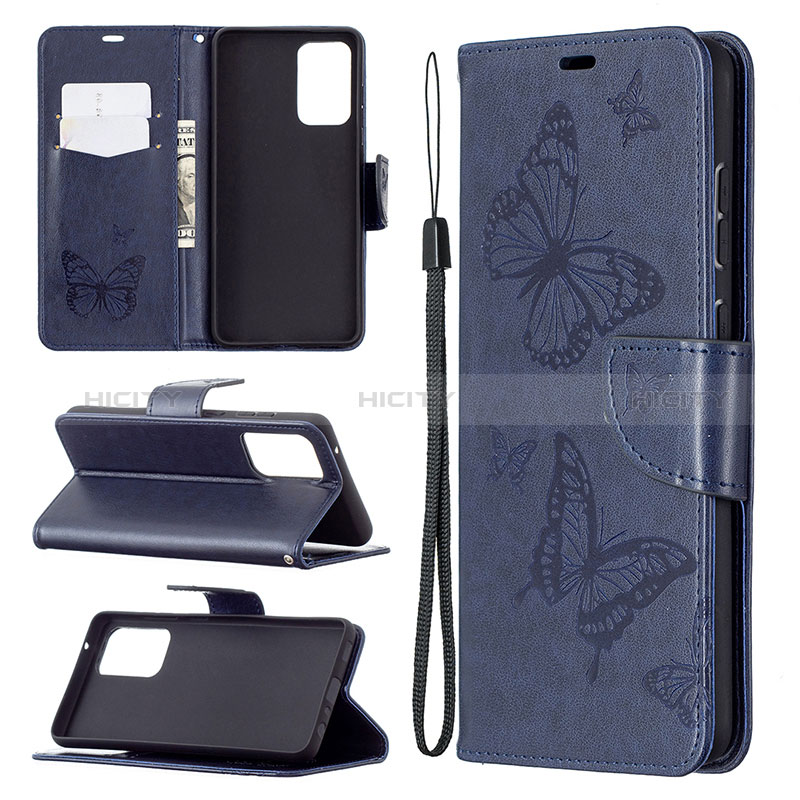 Leather Case Stands Butterfly Flip Cover Holder B01F for Samsung Galaxy A72 5G