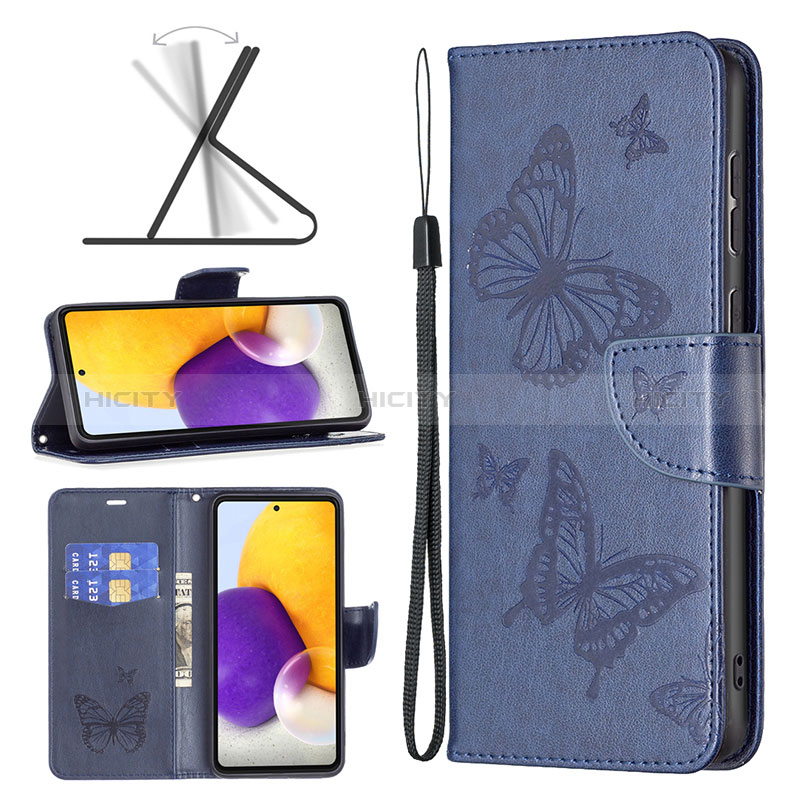 Leather Case Stands Butterfly Flip Cover Holder B01F for Samsung Galaxy A73 5G