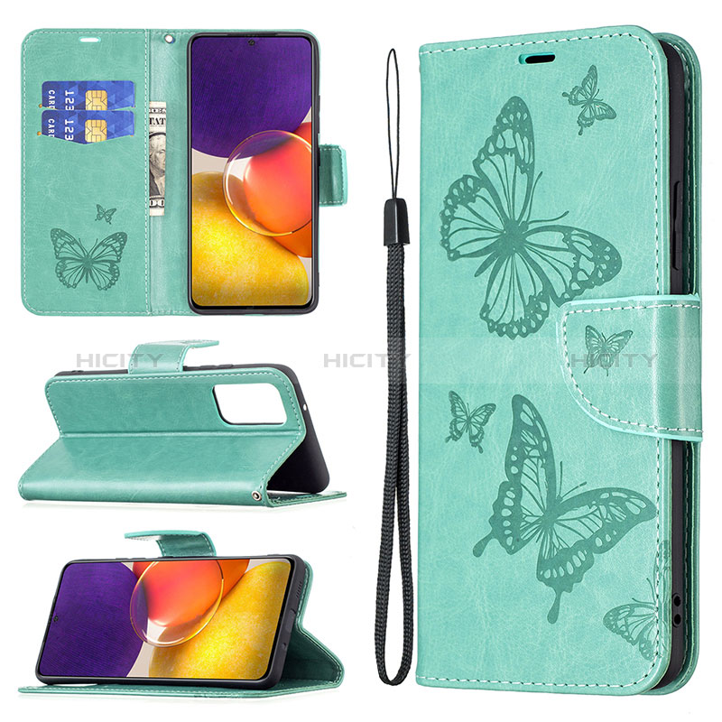 Leather Case Stands Butterfly Flip Cover Holder B01F for Samsung Galaxy A82 5G